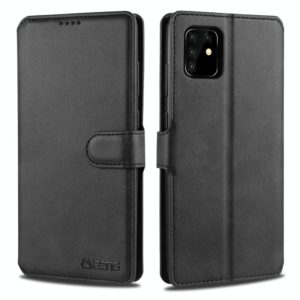 For Samsung Galaxy A81 / Note 10 Lite AZNS Calf Texture Horizontal Flip Leather Case, with Holder & Card Slots & Wallet & Photo Frame(Black) (AZNS) (OEM)