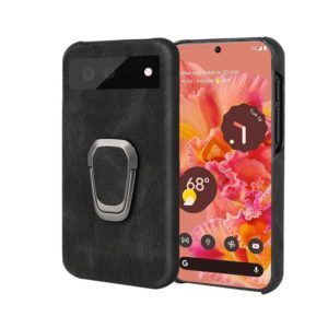 For Google Pixel 6 Ring Holder PU Phone Case(Black) (OEM)