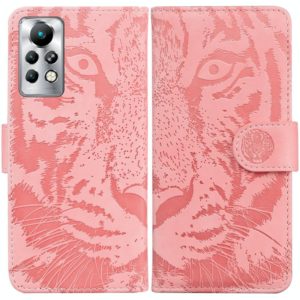 For Infinix Note 11 Pro / Note 11s Tiger Embossing Pattern Horizontal Flip Leather Phone Case(Pink) (OEM)