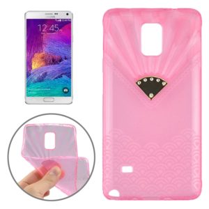 Fan Texture Diamond-encrusted TPU Case for Galaxy Note 4 / N910(Pink) (OEM)
