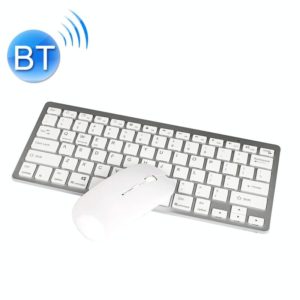 X5 Ultra-Thin Mini Wireless Keyboard + Wireless Mouse Set, Support Win / Android / IOS System(Silver) (OEM)