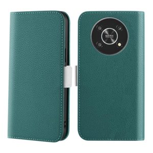 For Honor Magic4 Lite Candy Color Litchi Texture Leather Phone Case(Dark Green) (OEM)