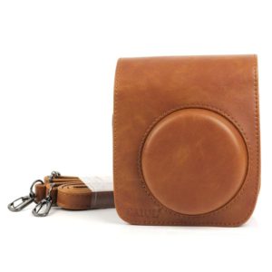 PU Leather Camera Protective bag for FUJIFILM Instax Mini 90 Camera, with Adjustable Shoulder Strap(Brown) (OEM)