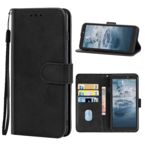 Leather Phone Case For Nokia C2 2nd Edition(Black) (OEM)