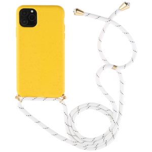 For iPhone 11 TPU Anti-Fall Mobile Phone Case With Lanyard (Yellow) (OEM)
