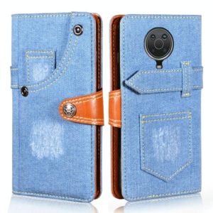 For Nokia G20 Denim Horizontal Flip Leather Case with Holder & Card Slot & Wallet(Light Blue) (OEM)
