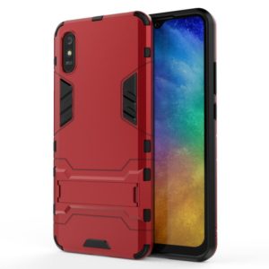 For Xiaomi Redmi 9A PC + TPU Shockproof Protective Case with Holder(Red) (OEM)