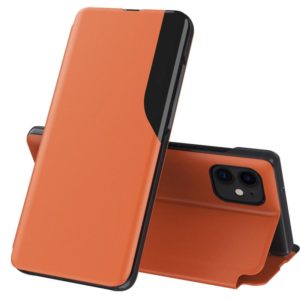 For iPhone 12 / 12 Pro Attraction Flip Holder Leather Phone Case(Orange) (OEM)