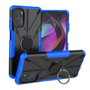 For Motorola Moto G 2022 Armor Bear Shockproof PC + TPU Phone Case(Blue) (OEM)
