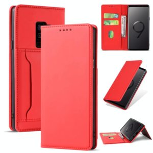 For Samsung Galaxy S9 Strong Magnetism Liquid Feel Horizontal Flip Leather Case with Holder & Card Slots & Wallet(Red) (OEM)