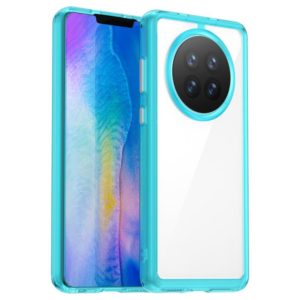 For Huawei Mate 50 Colorful Series Acrylic + TPU Phone Case(Transparent Blue) (OEM)