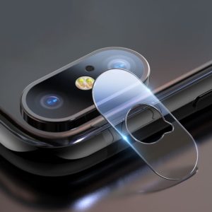 For iPhone X & XS 0.2mm 9H 2.5D Q-shaped Hole Rear Camera Lens Tempered Glass Film (OEM)
