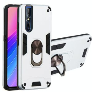 For vivo V15 Plus / V15 Pro / S1 Pro 2 in 1 Armour Series PC + TPU Protective Case with Ring Holder(Silver) (OEM)