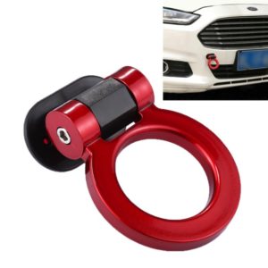 Car Truck Bumper Round Tow Hook Ring Adhesive Decal Sticker Exterior Decoration (Red) (OEM)