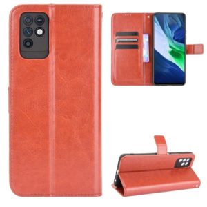 For Infinix Note 10 Crazy Horse Texture Horizontal Flip Leather Case with Holder & Card Slots & Lanyard(Brown) (OEM)
