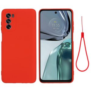 For Motorola Moto G62 5G Pure Color Liquid Silicone Shockproof Full Coverage Phone Case(Red) (OEM)