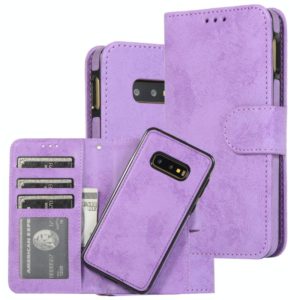 For Samsung Galaxy S10e Retro 2 in 1 Detachable Magnetic Horizontal Flip TPU + PU Leather Case with Holder & Card Slots & Photo Frame & Wallet(Purple) (OEM)