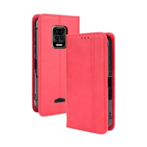 For Doogee S59 / S59 Pro Magnetic Buckle Retro Crazy Horse Texture Horizontal Flip Leather Case with Holder & Card Slots & Photo Frame(Red) (OEM)