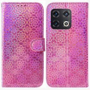For OnePlus 10 Pro 5G Colorful Magnetic Buckle Leather Phone Case(Pink) (OEM)