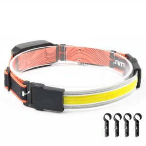 Large Flush COB Headlight Outdoor Camping SMD Headlight, Style: Rechargeable+4 Buckles (OEM)