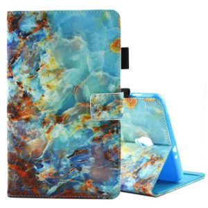 For Galaxy Tab A 8.0 / T380 & T385 Green Marble Pattern Horizontal Flip Leather Case with Holder & Card Slots (OEM)