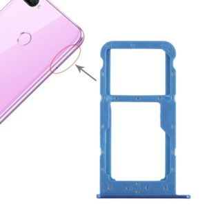 SIM Card Tray + SIM Card Tray / Micro SD Card Tray for Huawei Honor 9i (Blue) (OEM)