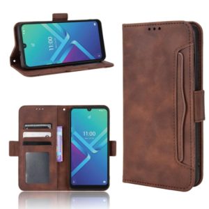 For Wiko Y82 Skin Feel Calf Pattern Leather Phone Case(Brown) (OEM)
