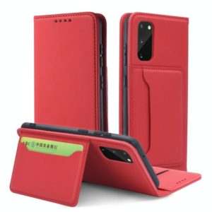 For Samsung Galaxy S20 5G Strong Magnetism Shockproof Horizontal Flip Liquid Feel Leather Case with Holder & Card Slots & Wallet(Red) (OEM)