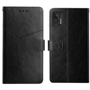For Motorola Moto G Stylus 2021 Y Stitching Horizontal Flip Leather Phone Case with Holder & Card Slots & Wallet & Photo Frame(Black) (OEM)