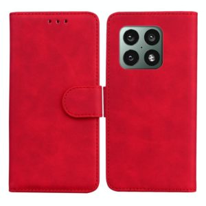 For OnePlus 10 Pro 5G Skin Feel Pure Color Flip Leather Phone Case(Red) (OEM)