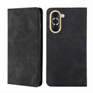 For Huawei nova 10 Skin Feel Magnetic Horizontal Flip Leather Phone Case(Black) (OEM)