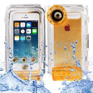 Waterproof Photo Housing Underwater Case for iPhone 5 & 5s & SE, Water-proof: IPX8(Orange) (OEM)