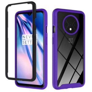 For OnePlus 7T Starry Sky Solid Color Series Shockproof PC + TPU Protective Case(Purple) (OEM)