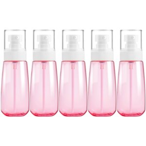 5 PCS Travel Plastic Bottles Leak Proof Portable Travel Accessories Small Bottles Containers, 100ml(Pink) (OEM)