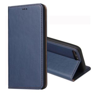 Dermis Texture PU Horizontal Flip Leather Case for iPhone 7 Plus / 8 Plus, with Holder & Card Slots & Wallet(Blue) (OEM)