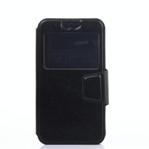 Silicone Sliding Universal Leather Case for 5.0 inch Mobile Phone(Black) (OEM)