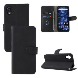 For Kyocera DIGNO BX2 Skin Feel Magnetic Buckle Leather Phone Case(Black) (OEM)
