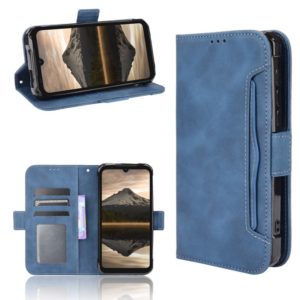 For Doogee S86 / S86 Pro Skin Feel Calf Pattern Horizontal Flip Leather Case with Holder & Card Slots & Photo Frame(Blue) (OEM)
