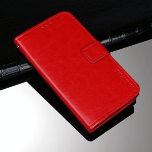 For OPPO Reno6 Pro 5G idewei Crazy Horse Texture Horizontal Flip Leather Case with Holder & Card Slots & Wallet(Red) (idewei) (OEM)