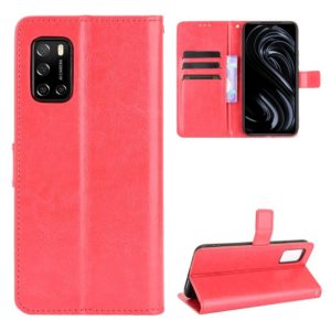 For Rakuten Big S Crazy Horse Texture Horizontal Flip Leather Case with Holder & Card Slots & Lanyard(Red) (OEM)
