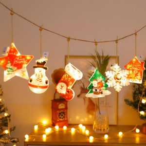 6 in 1 LED Christmas Pendant String Lights USB Holiday Decoration Light (OEM)