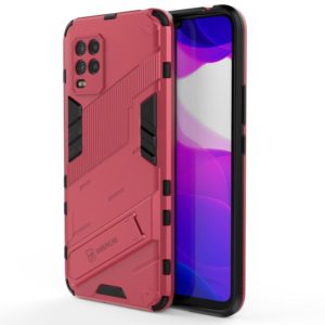 For Xiaomi Mi 10 Lite 5G Punk Armor 2 in 1 PC + TPU Shockproof Case with Invisible Holder(Red) (OEM)