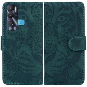 For Tecno Pova Neo LE6 Tiger Embossing Pattern Horizontal Flip Leather Phone Case(Green) (OEM)