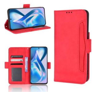 For OnePlus Ace 5G / 10R Skin Feel Calf Texture Card Slots Leather Phone Case(Red) (OEM)