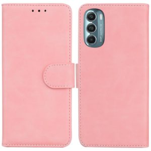 For Motorola Moto G Stylus 5G 2022 Skin Feel Pure Color Flip Leather Phone Case(Pink) (OEM)