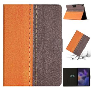 For Samsung Galaxy Tab A8 Stitching Solid Color Smart Leather Tablet Case(Orange) (OEM)
