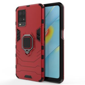 For OPPO A54 4G Shockproof PC + TPU Protective Case with Magnetic Ring Holder(Red) (OEM)