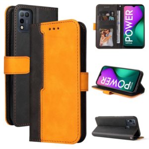 Business Stitching-Color Horizontal Flip PU Leather Case with Holder & Card Slots & Photo Frame For Infinix Smart 5 / Hot 10 Lite / X657(Orange) (OEM)