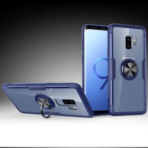 Scratchproof TPU + Acrylic Ring Bracket Protective Case for Galaxy S9 Plus(Blue) (OEM)