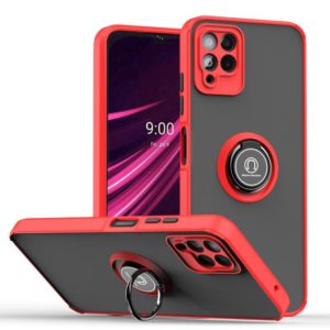 For T-Mobile REVVL 6 Pro 5G Q Shadow 1 Series TPU + PC Phone Case with Ring(Red) (OEM)